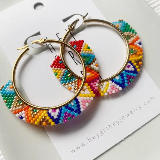 Aztec color earrings