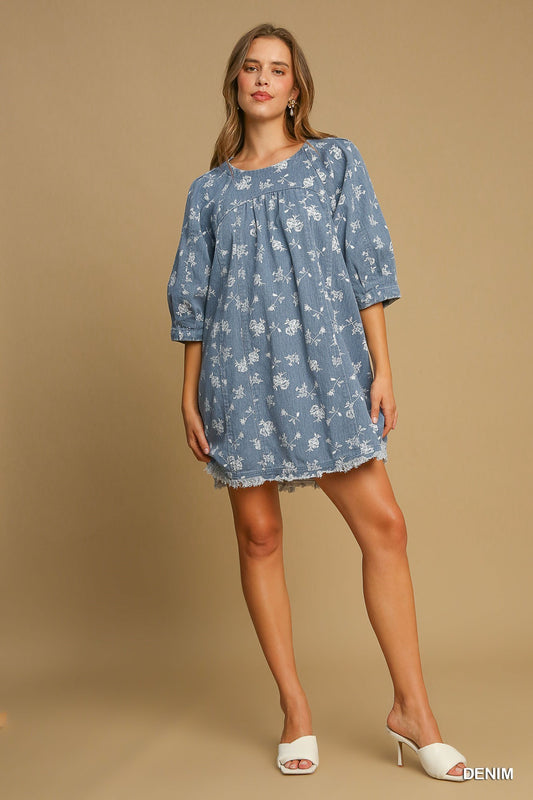 Denim Fray Dress